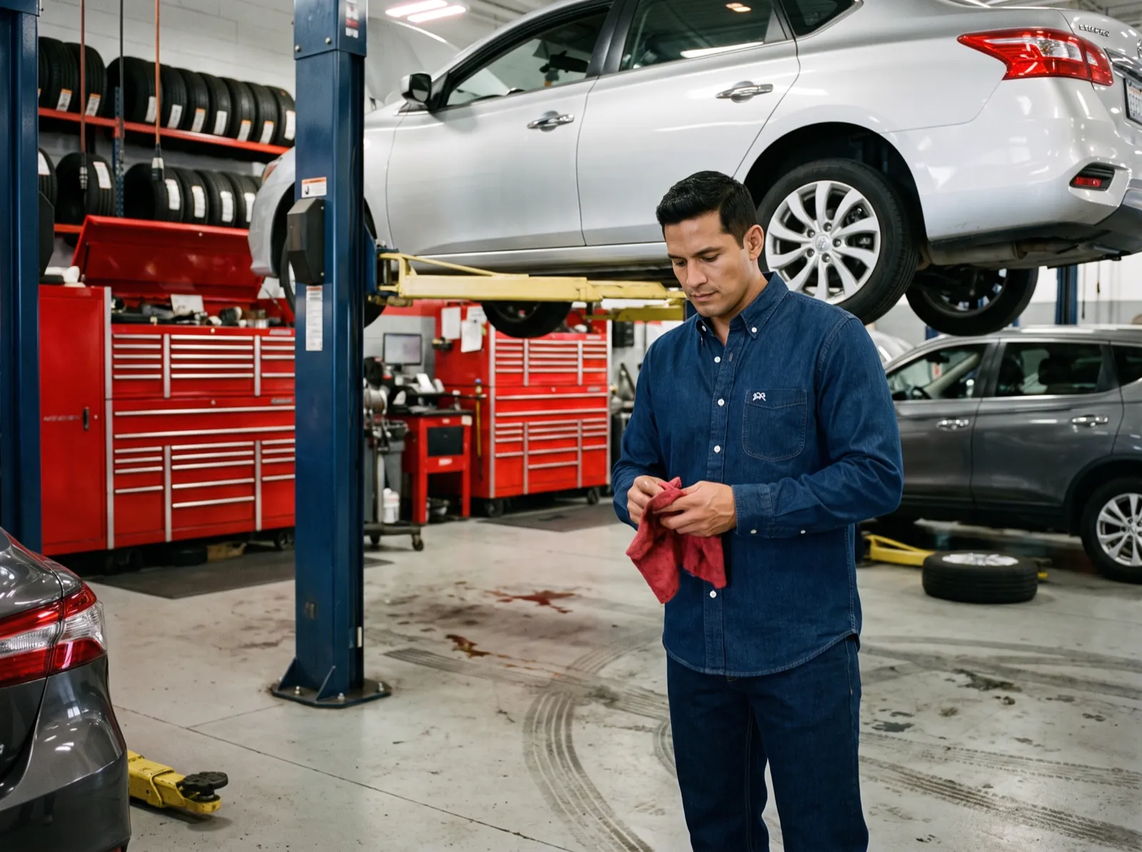 Ropa de trabajo de mezclilla para automotriz