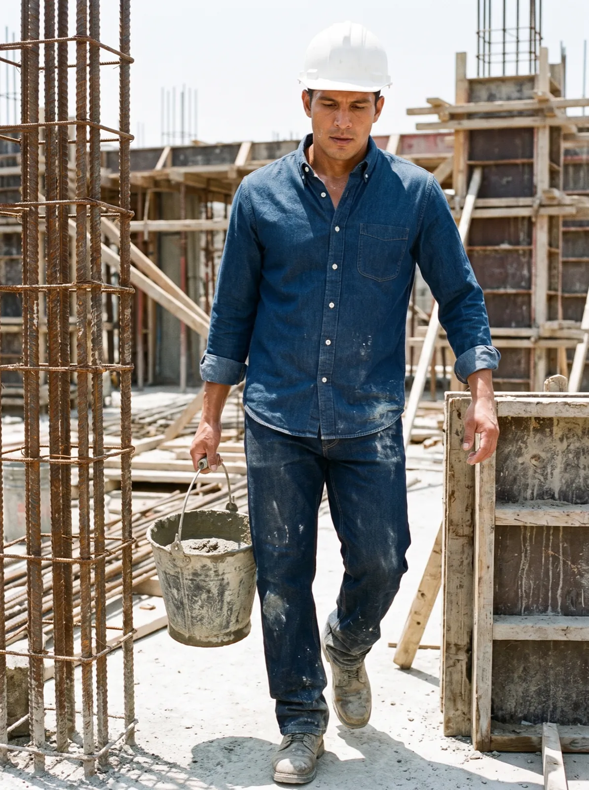 Ropa de trabajo de mezclilla para construcción